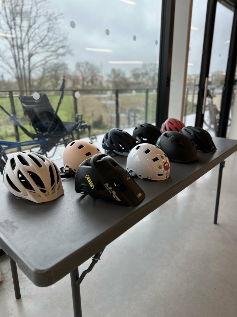 Casques test vélos